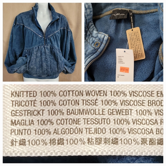 DENIM pullover NEW w/ tag - Picture 6 of 8